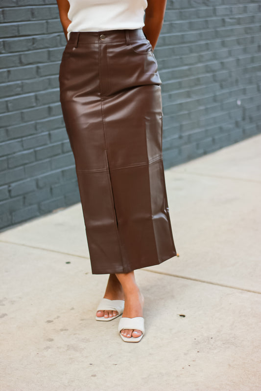 Choco maxi skirt